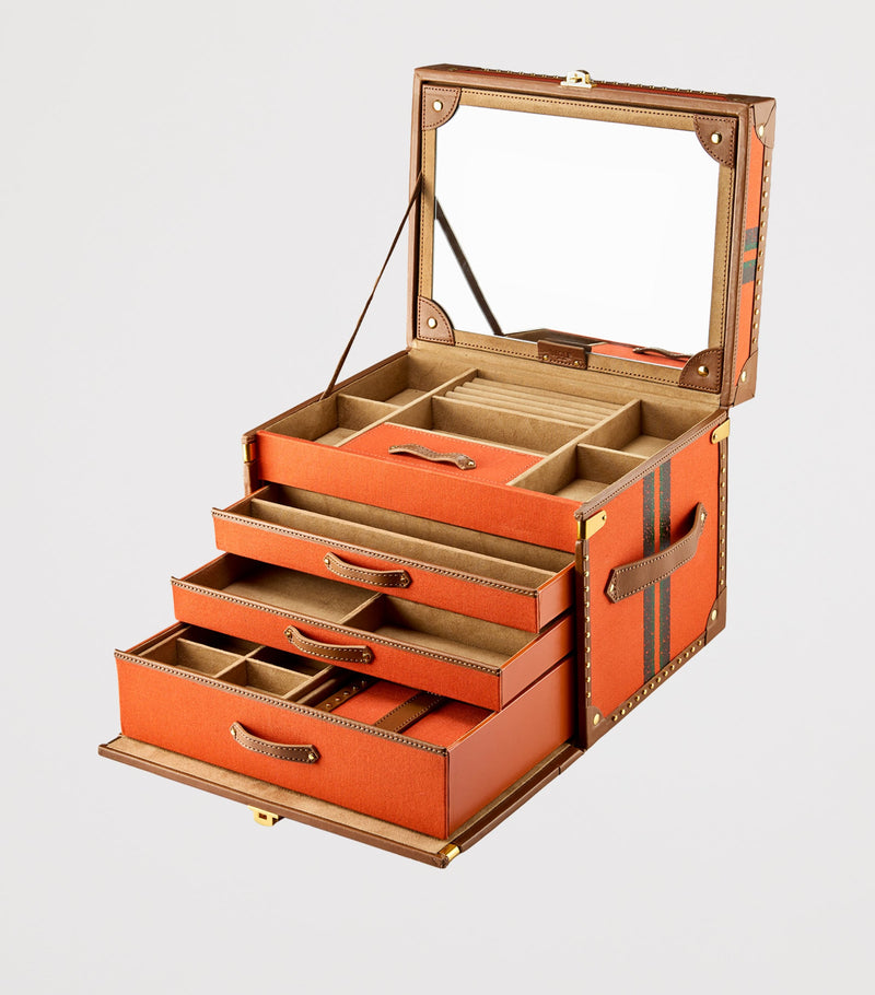 WOLF Canvas Ida Trunk Jewellery Box