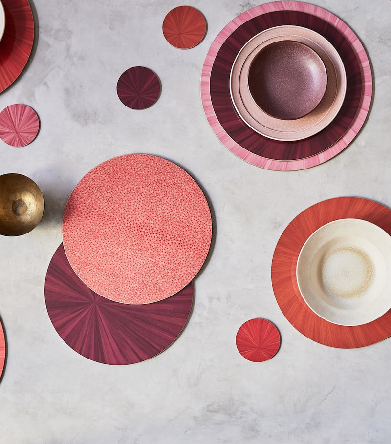 Hestia Soleil round coasters set of 4, UK version