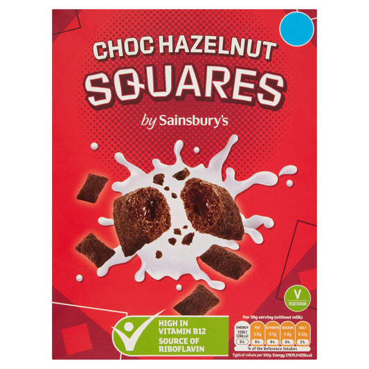 Sainsbury's Choco Hazelnut Squares Cereal 375g