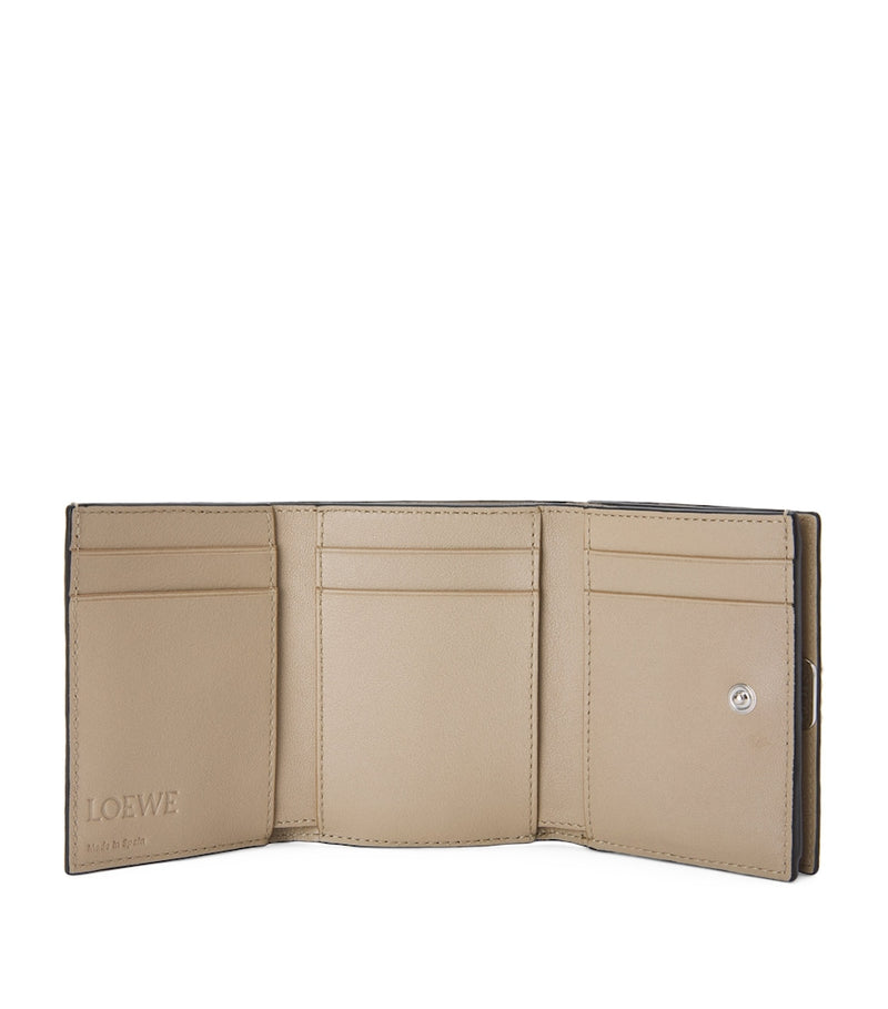 LOEWE pebble calfskin trifold wallet Anagram closure (British brand)