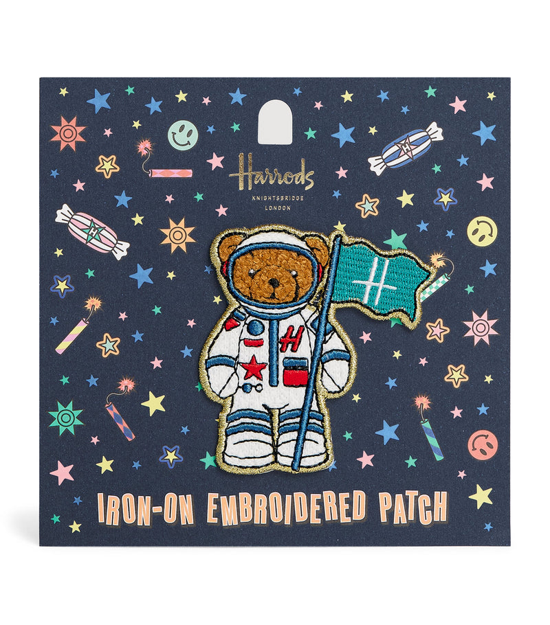 Harrods astronaut bear embroidered patch, UK version