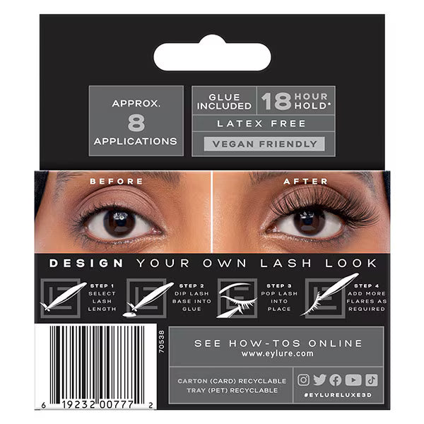 Eylure Luxe Faux Mink 3D Individual Lashes - British product