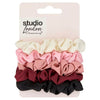 Studio London Skinny Ruched Scrunchies 5pk (British brand)