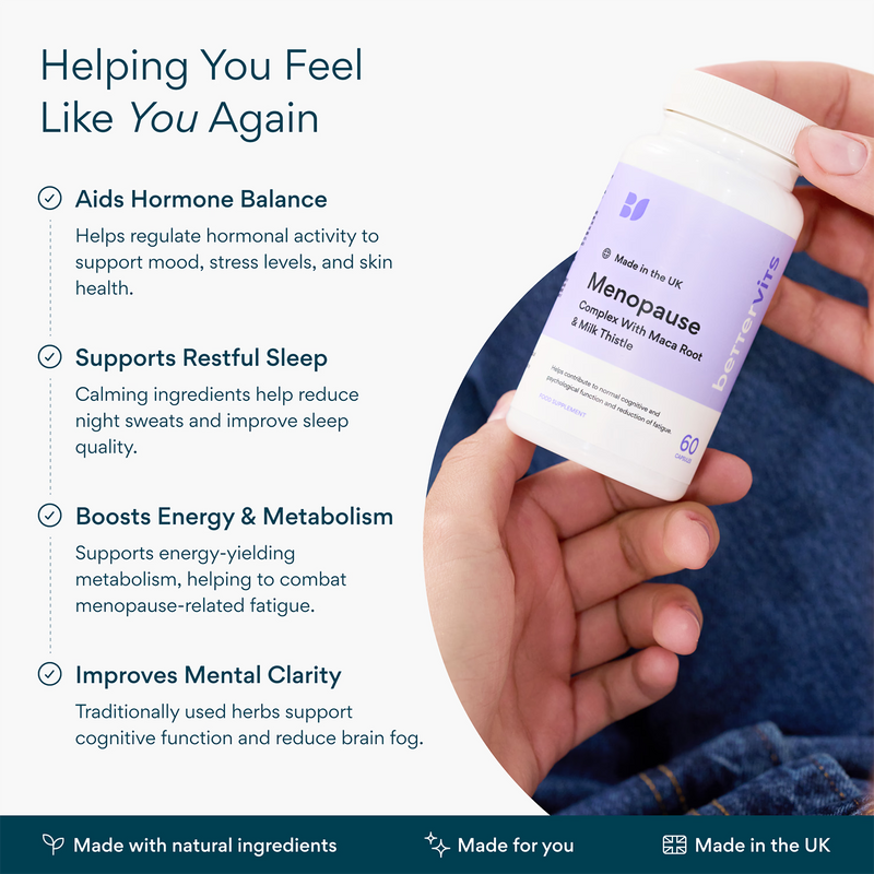 Bettervits Menopause Complex 60 capsules (British brand)