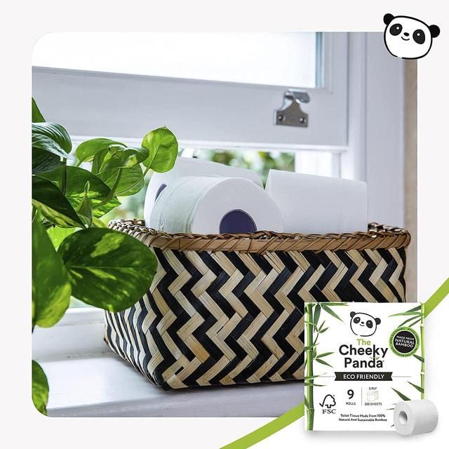 Cheeky Panda Natural Bamboo Toilet Tissue 9 per pack