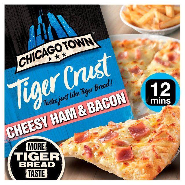 Chicago Town Tiger Crust Cheesy Ham & Bacon Pizza 315g