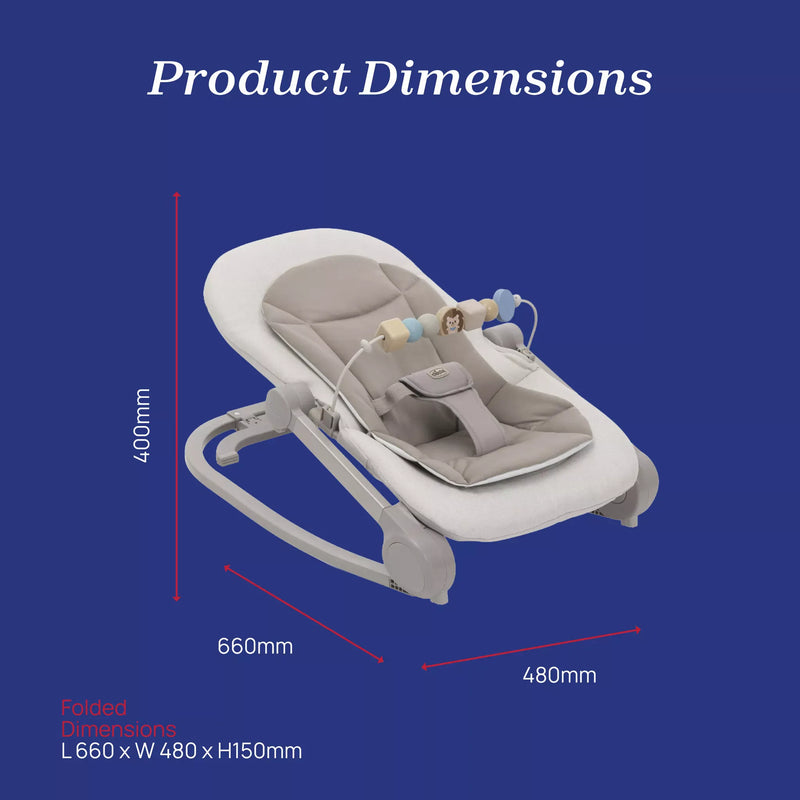 Chicco Magia baby rocker chair in Vanilla, UK version