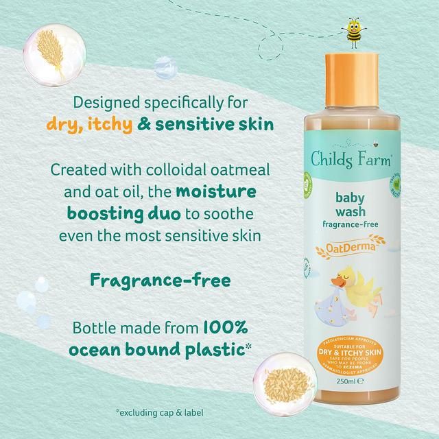 Childs Farm OatDerma Unfragranced Baby Wash 250ml