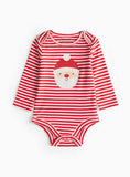 Christmas Santa Red Striped Bodysuit 9-12 months