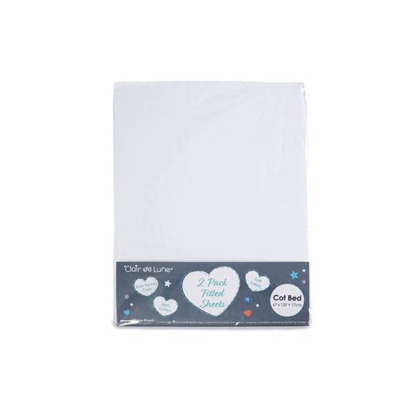 Clair De Lune Fitted Sheet Twin Pack Bed Grey White