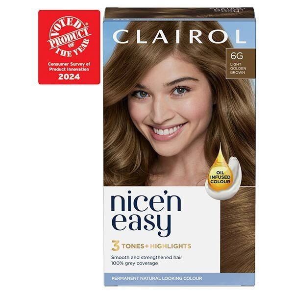 Clairol Nice'n Easy Hair Dye SB1 Ultra Light Beach Blonde 6G Light Golden Brown