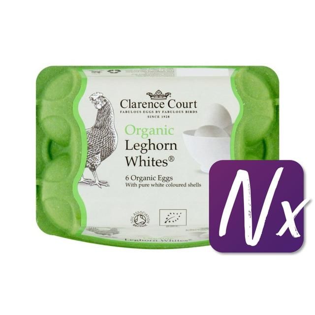Clarence Court Organic Leghorn White Free Range Eggs 6 per pack