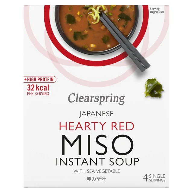 Clearspring Red Miso Soup & Sea Vegetable 4 x 10g