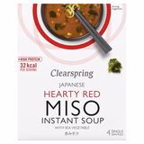 Clearspring Red Miso Soup & Sea Vegetable 4 x 10g
