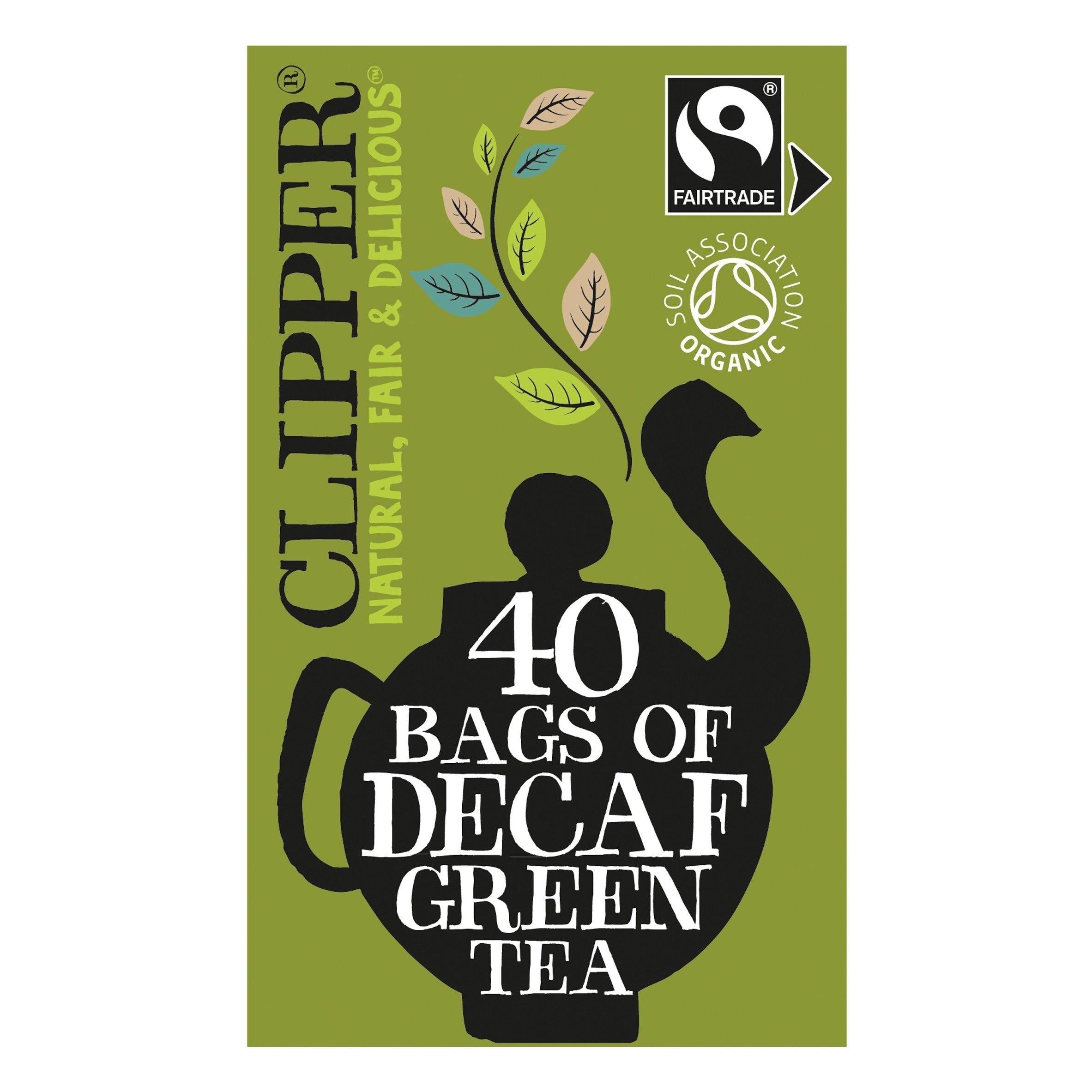 Clipper Fairtrade Organic Green Decaf, 40 Tea Bags