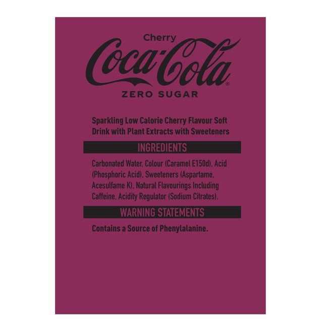 Coca-Cola Zero Sugar Cherry 8 x 330ml