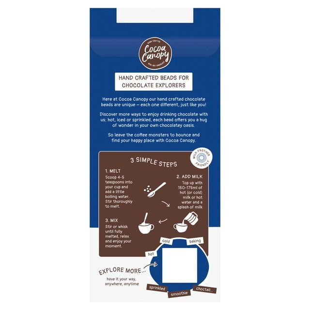 Cocoa Canopy Ecuador Dark Crafted Hot Chocolate Beads 225g