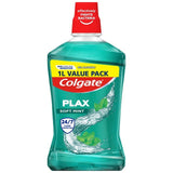 Colgate Plax Soft Mint Mouthwash Alcohol Free 1000ml 1L