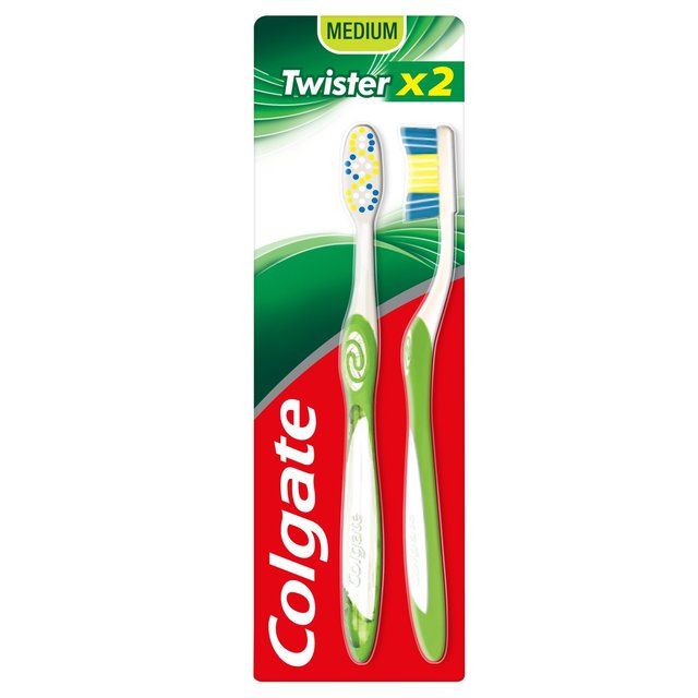 Colgate Twister Fresh Medium Toothbrush Twin Pack 2 per pack