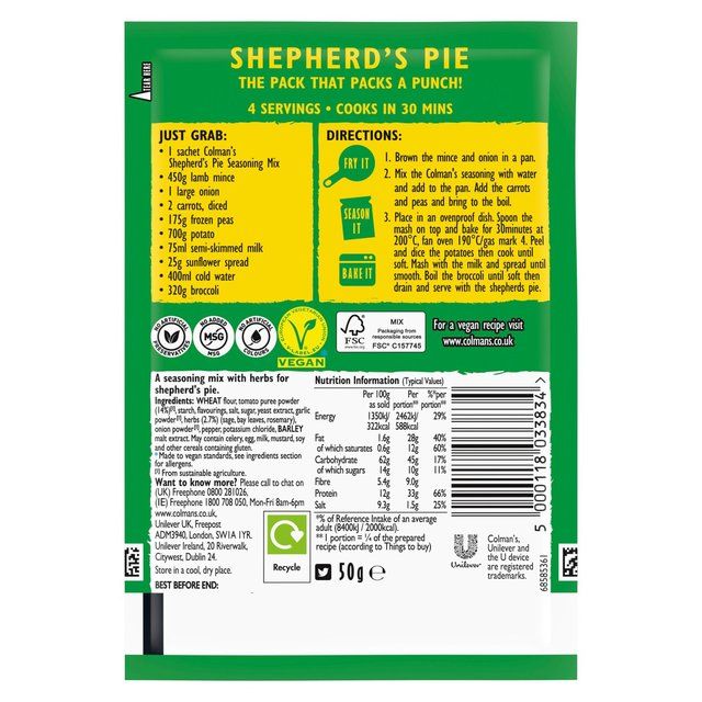 Colman's Shepherd's Pie Recipe Mix 50g