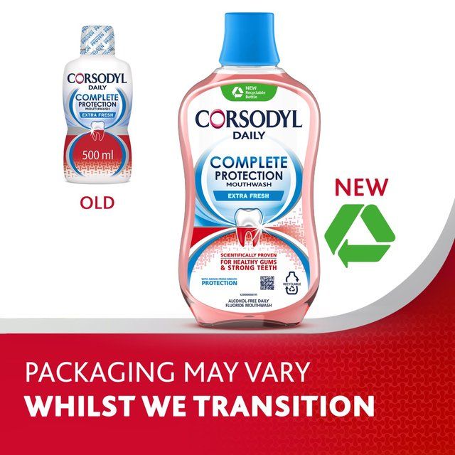 Corsodyl Gum Mouthwash Complete Protection Extra Fresh 500ml