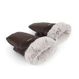 Cosatto heated pram snuggle mitts in brown, UK version