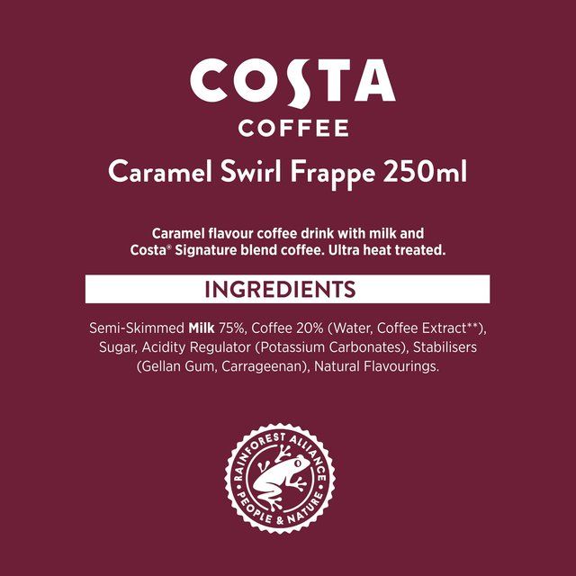 Costa Coffee Frappe Caramel Swirl Iced Coffee 250ml