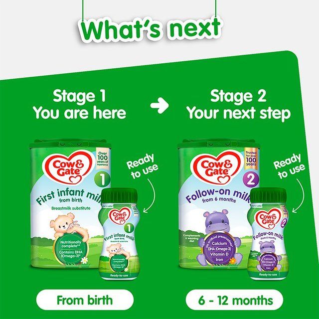 Cow & Gate 1 First Baby Milk Formula Liquid from Birth    200ml