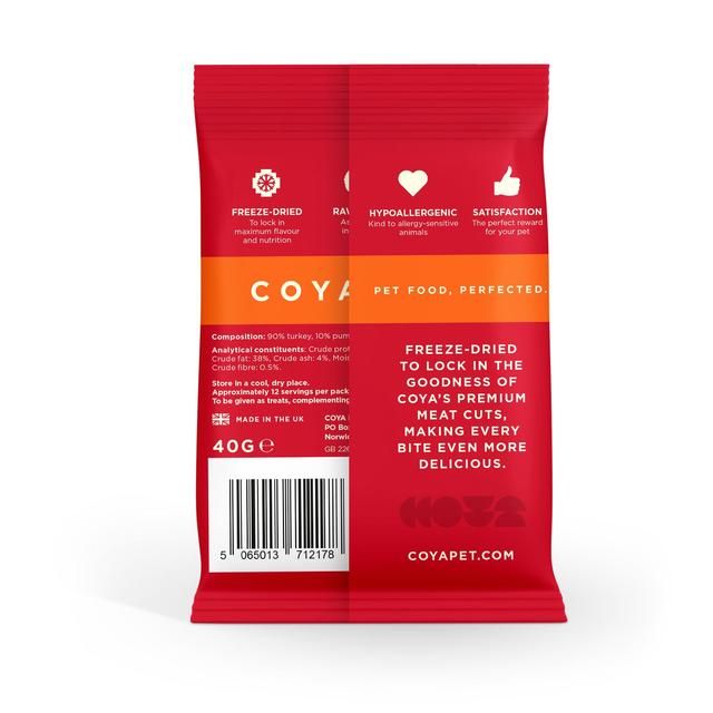 COYA Freeze-Dried Raw Adult Dog Treats Turkey 40g