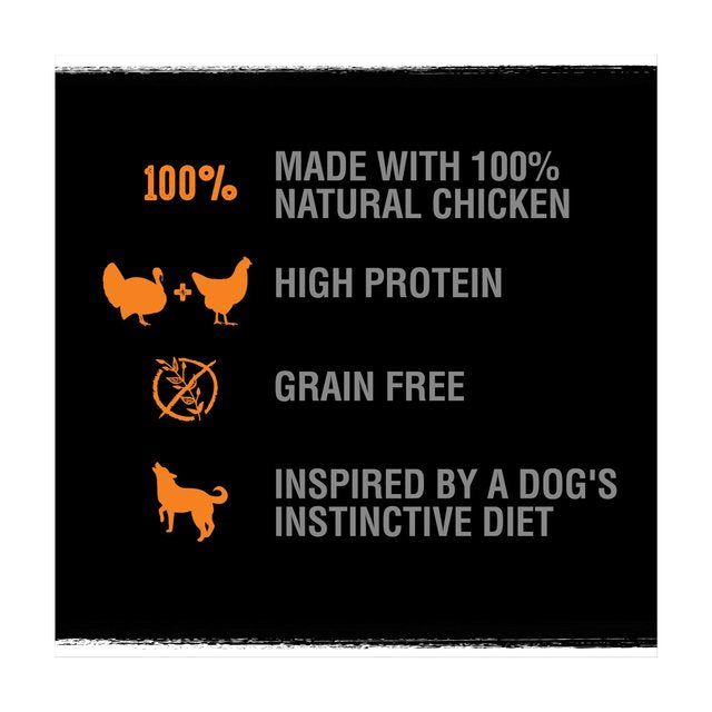 Crave Natural Grain Free Adult Complete Dry Dog Food Turkey & Chicken 2.8kg