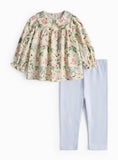 Cream Floral Vintage Print Top & Leggings Set 6-9 months