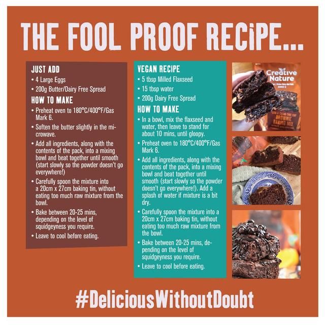 Creative Nature Organic Gluten Free Chia Cacao Brownie Mix 400g