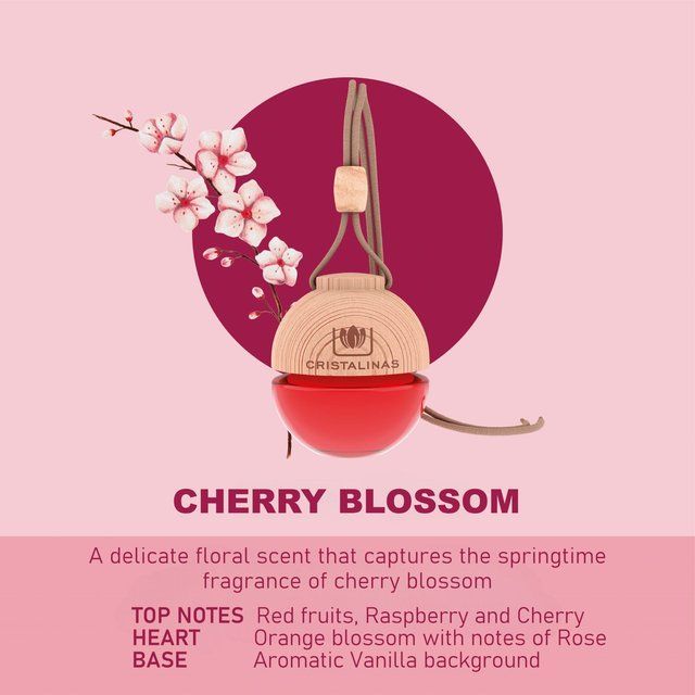 Cristalinas Car Air Freshener Cherry Blossom 6ml