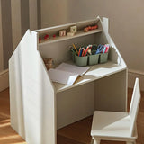 CuddleCo Play House kids desk and chalkboard easel, Pebble (British brand)