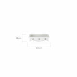 CuddleCo Clara white nursery shelf with pegs - British product