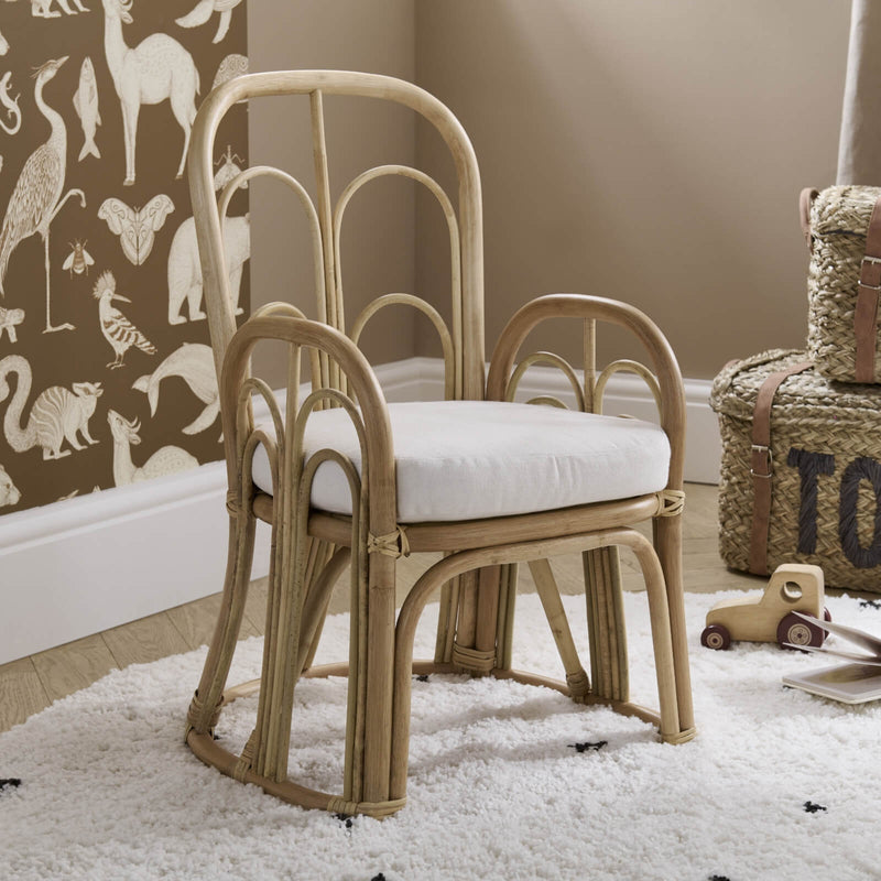 CuddleCo Aria Wave rattan toddler chair, UK version