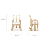 CuddleCo Aria Wave rattan toddler chair, UK version