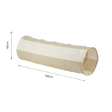 CuddleCo pop-up play tunnel 92cm long cotton canvas - British product