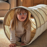 CuddleCo pop-up play tunnel 92cm long cotton canvas - British product