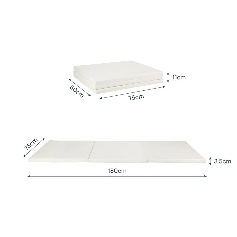 CuddleCo 3-Fold tumble mat Pebble 180x75 cm (British brand)