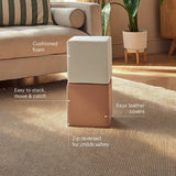 CuddleCo soft play cubes 2-piece in Tuscany and Pebble, UK version