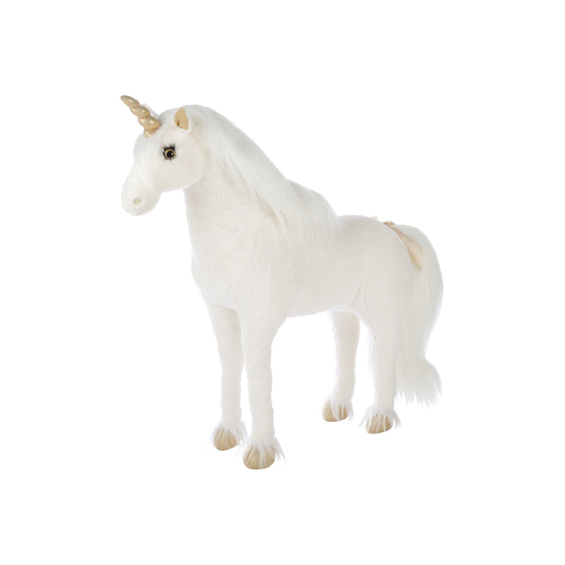 Cuddleco gold dust standing unicorn plush toy, imported from the UK