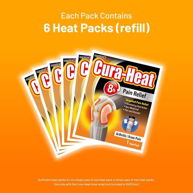 Cura-Heat Arthritis Knee Pain Refill 6 per pack