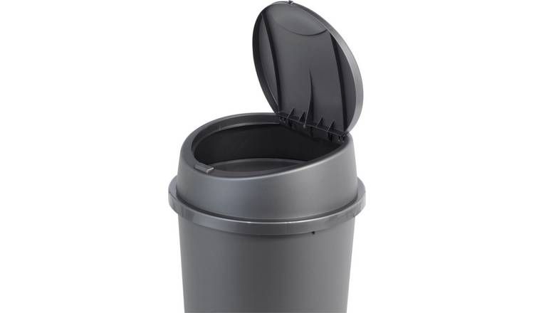 Curver 45 Litre Touch Top Kitchen Bin - Silver