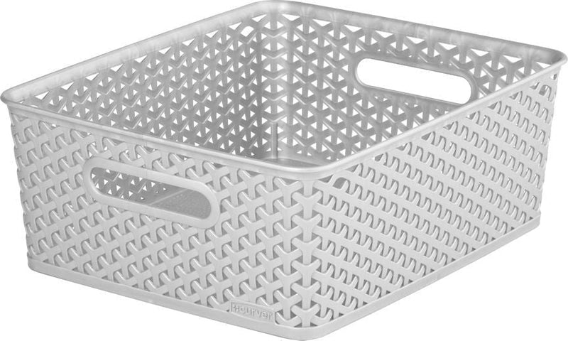 Curver Large 13L My Style Medium Rectangular Grey Storage Basket Grey