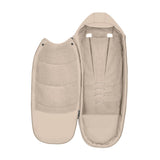 Cybex Platinum footmuff in Cozy Beige, imported from the UK