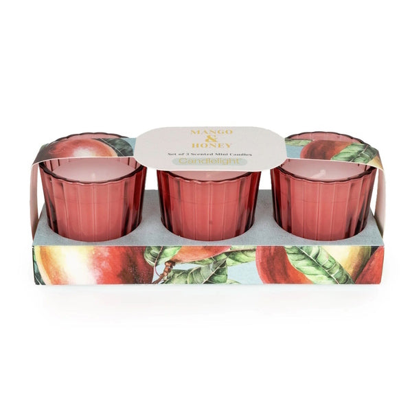 Mango and Honey mini candles set of 3 - British product