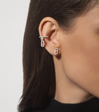 Messika Move Uno white gold stud earrings 0.03ct, imported from the UK