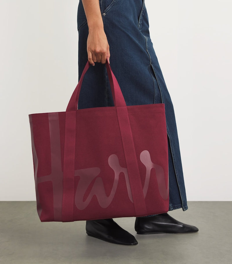 Harrods large cotton logo tote bag, UK version