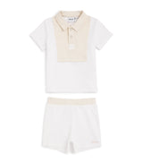 BOSS Kidswear Cotton Polo and Shorts Set for Infants (1-18 Months)